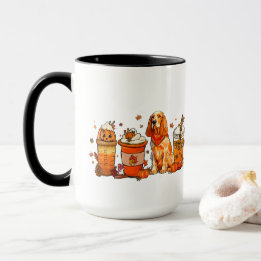 Fall Dog Coffee Mug, Cocker Spaniel, Fall Vibes Mug