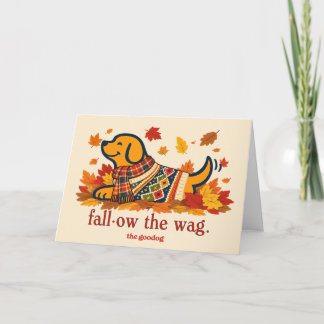 Fall Dog Lover Greeting Card