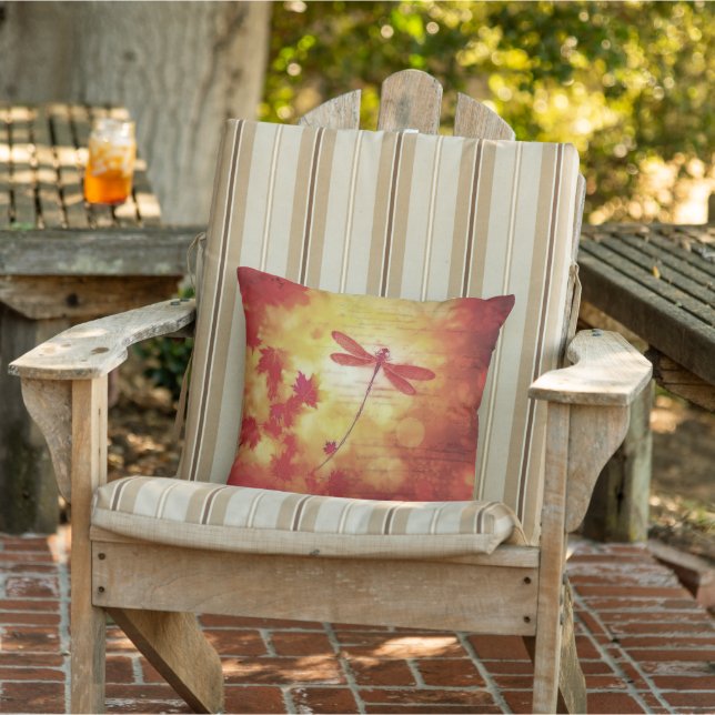 Fall dragonfly throw pillow (Chair)