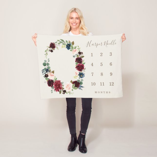 Fall Elegance Baby Milestone Blanket (In Situ)