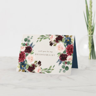 Fall Elegance Bridesmaid Card