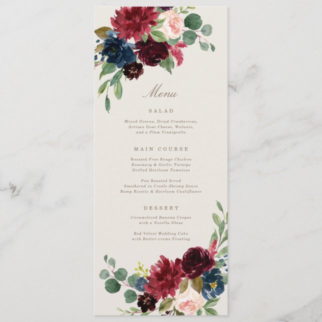 Fall Elegance Menu (Front)