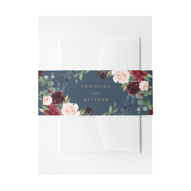 Fall Elegance Wedding Bellyband Invitation Belly Band (Front Example)