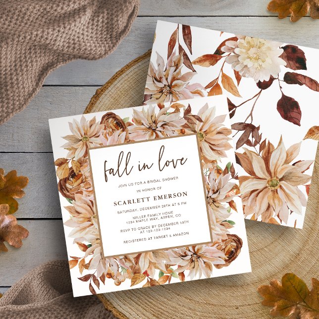 Fall Elegant Bridal Shower Invitation (Fall Elegant Bridal Shower Invitation
)