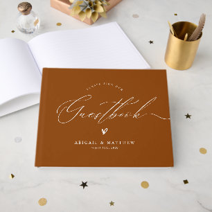Fall Elegant Minimalist Modern Wedding Guestbook