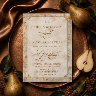 Fall Elegant Romantic Wedding Acrylic Invitations