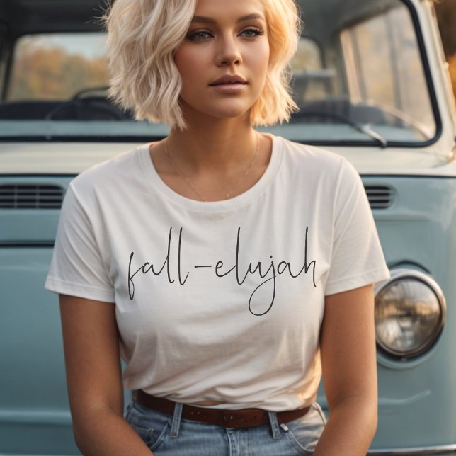 Fall-elujaa Trendy Minimalist Fall-Hallelujah  T-Shirt (Creator Uploaded)