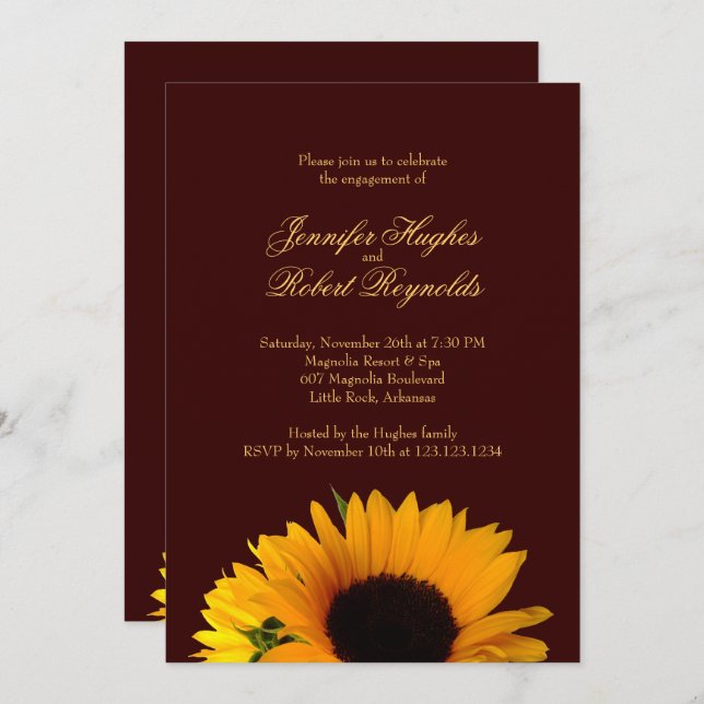 Fall Engagement Invitation (Front/Back)