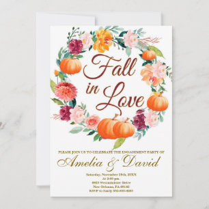 Fall Engagement Invite, Fall Couples Shower Invitation