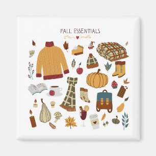 Fall Essentials Digital Drawing Magnet