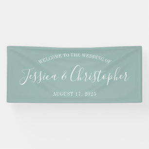 Fall Eucalyptus Solid Custom Wedding Banner