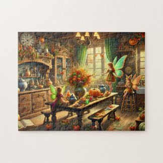 Fall Fairies Enchanting Kitchen Gathering Puzzle