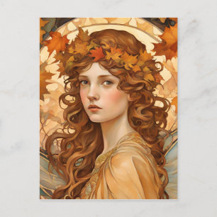 fall fairy -artisic postcard