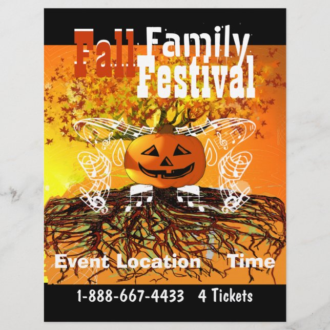 Fall  Family Festival Halloween Fall Event Flyer (Front)