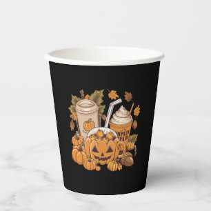 Fall Family Halloween Thanksgiving Cute Autumn Paper Cups