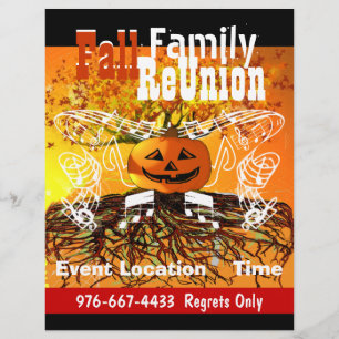 Fall Family ReUnion Halloween Fall Event Flyer