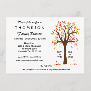 Fall Family Reunion, Party or Event Invitation