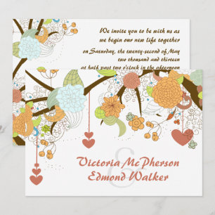 Fall Fantasy Floral Wedding Invitation
