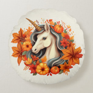 Fall Fantasy Round Pillow