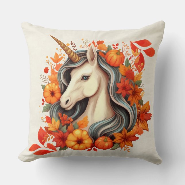Fall Fantasy Throw Pillow (Front)