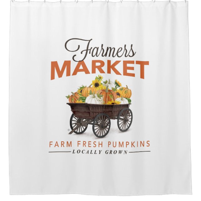 FALL FARMERS MARKET SHOWER CURTAIN (Front)