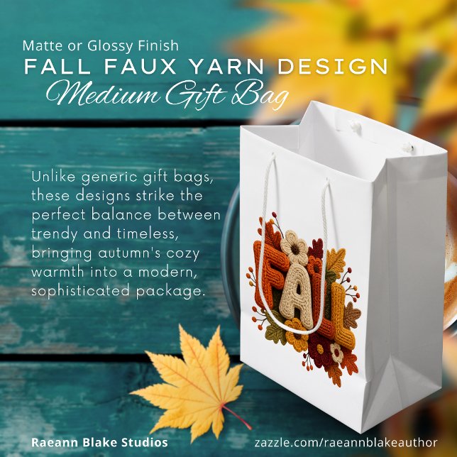 Fall Faux Yarn Design Gift Bag (Creator Uploaded)