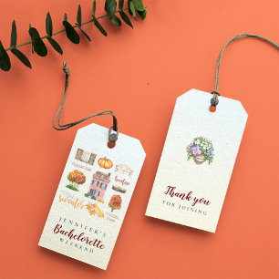 Fall favourites Rustic Bachelorette Party Thank Yo Gift Tags