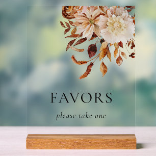 Fall Favours Acrylic Sign
