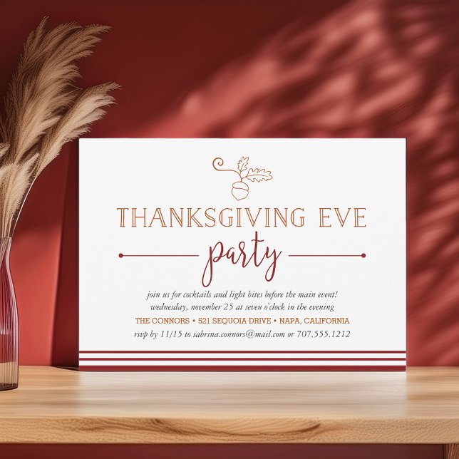 Fall Feast | Thanksgiving Eve Party Invitation (Creator Uploaded)