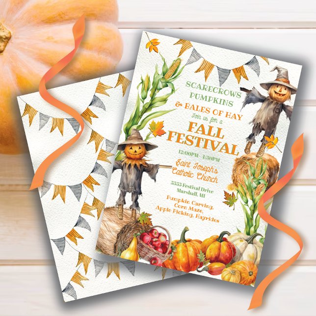 Fall Festival Block Party Religious Organisation Invitation (Creator Uploaded)