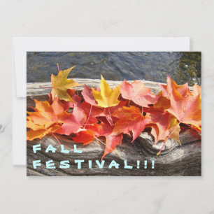 FALL FESTIVAL! Event Invitations Autumn Leaves