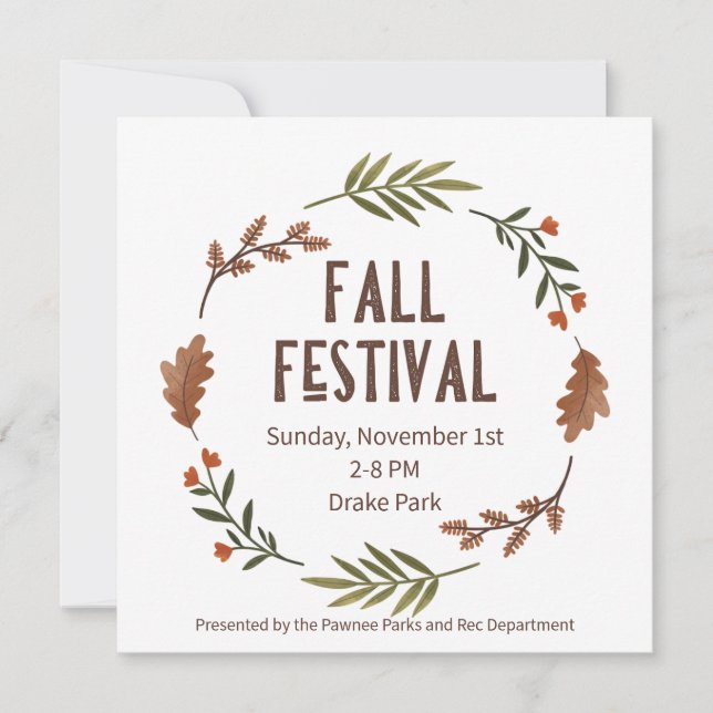 Fall Festival Invitation (Front)
