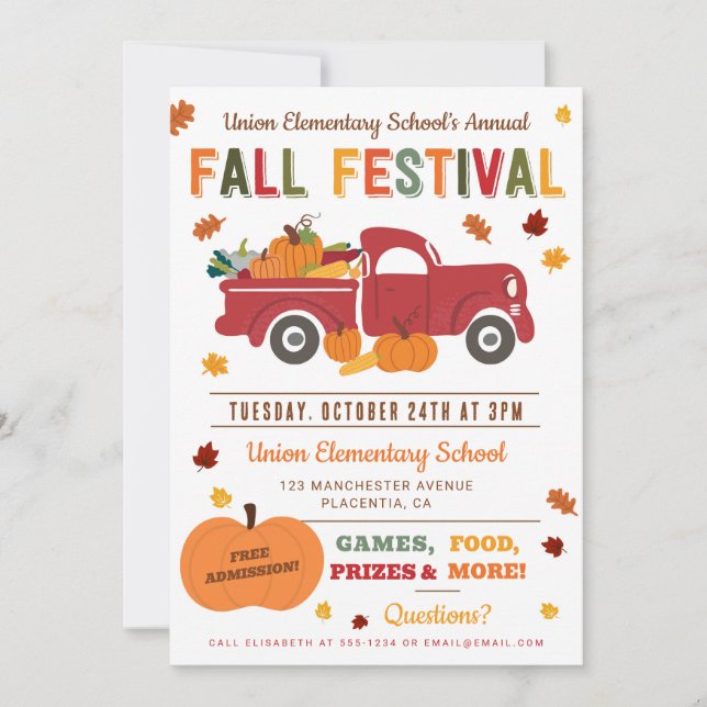 Fall Festival Invitation Halloween Harvest Flyer (Front)