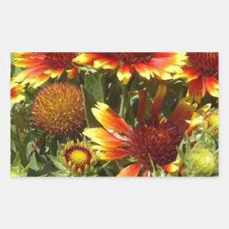 Fall festival of wildflowers rectangular sticker