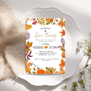 Fall Festival party bonfire neighborhood party Invitation