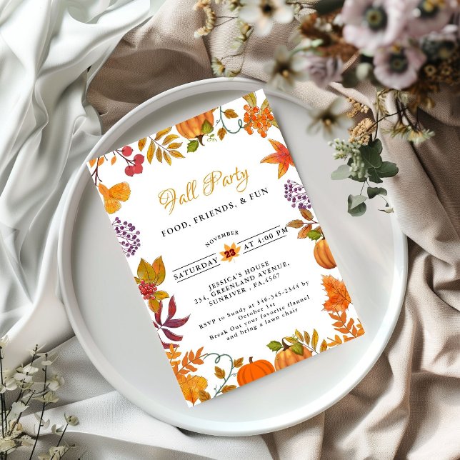 Fall Festival party bonfire neighbourhood party  Invitation (Creator Uploaded)