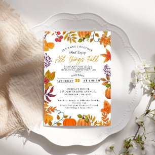 Fall Festival party bonfire neighbourhood party  Invitation