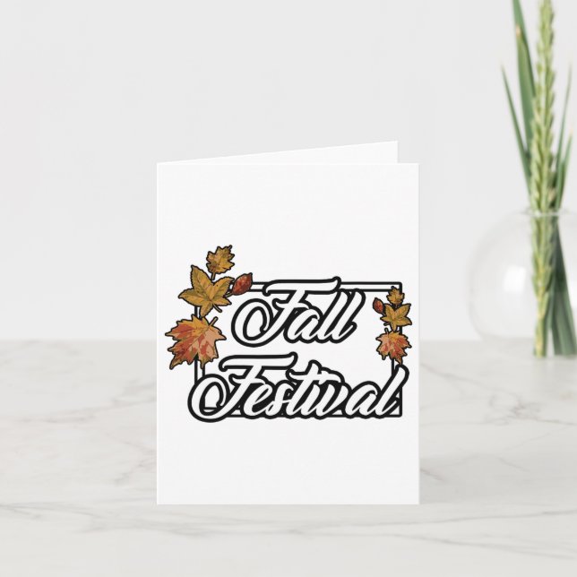 Fall Festival Shades Of Autumn  Card (Front)