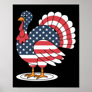 Fall Festive Camo Perfect Turkey Day Tee For Patri Poster
