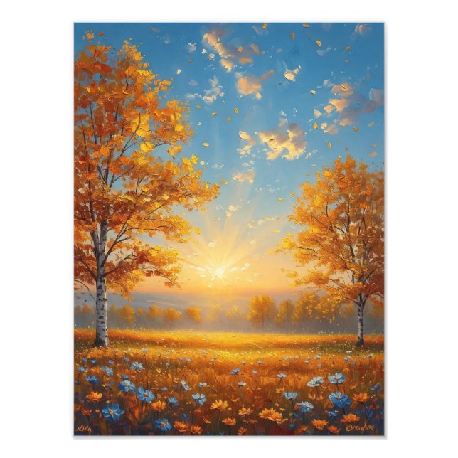 Fall Field Photo Print (Front)