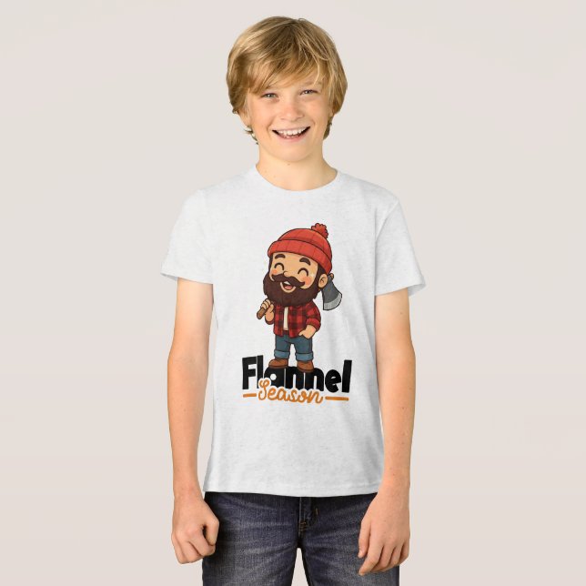 Fall Flannel Season Tri-Blend Shirt (Front Full)