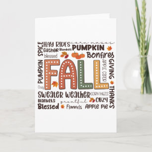 Fall Flannels Pumpkin Season Fall Vibes Autumn Tha Card