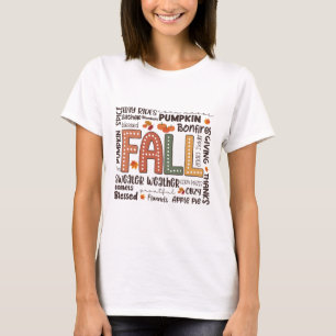 Fall Flannels Pumpkin Season Fall Vibes Autumn Tha T-Shirt