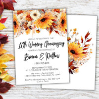 Fall Floral 10th Wedding Anniversary