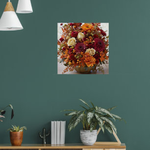 Fall Floral Arrangement Poster