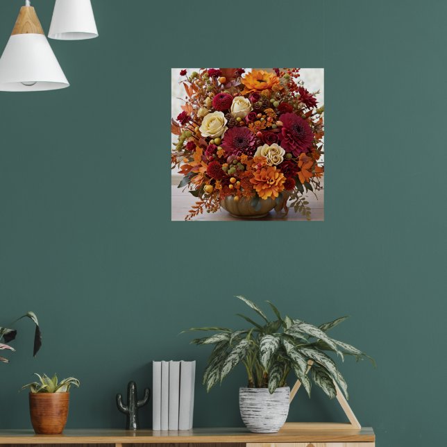 Fall Floral Arrangement Poster (Living Room 1)