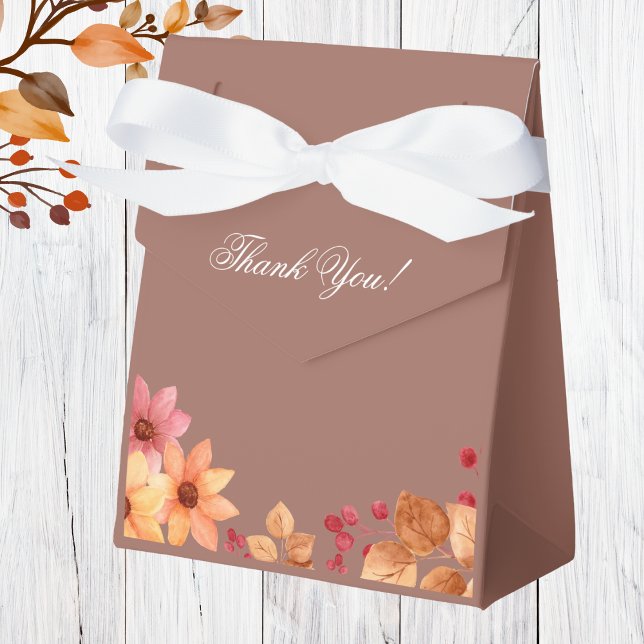 Fall Floral Autumn Bridal Shower Favour Box (Creator Uploaded)
