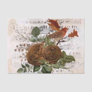 Fall Floral Bird Tissue Paper