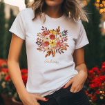 Fall Floral Bouquet T-Shirt<br><div class="desc">Let the colours of fall bloom in your wardrobe. Whether you're strolling through a pumpkin patch or enjoying a crisp autumn day, our Fall Floral Bouquet T-Shirt adds a touch of elegance to your seasonal style. Don't miss out on this autumn-inspired fashion statement – get yours today, only at Zazzle!...</div>