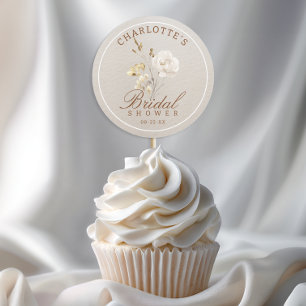 Fall Floral Bridal Shower Favour Sticker